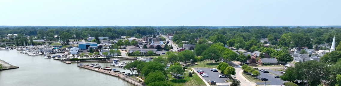 Marina aerial skyline